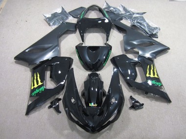 Preto Verde Ninja Carenagem Moto ZX6R 2005-2006