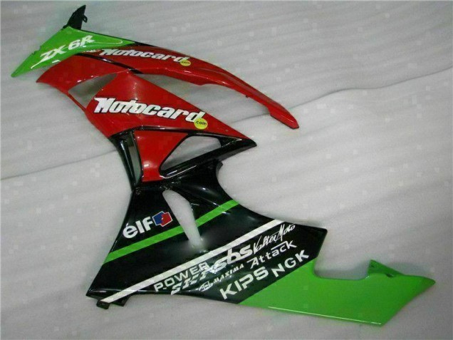 Preto Vermelho Verde Motocard Carenagem Moto ZX6R 2009-2012