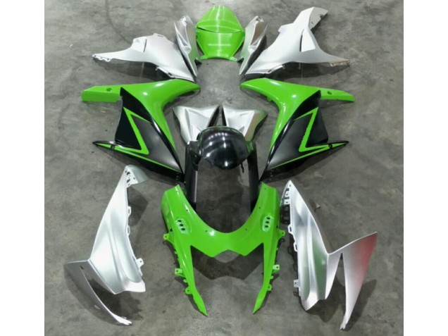 Verde Prata Kits Completo Carenagem Moto GSXR 600 / 750 K11 2011-2021