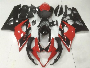 Vermelho Preto Abs Moto Plásticos GSXR 1000 K5 2005-2006